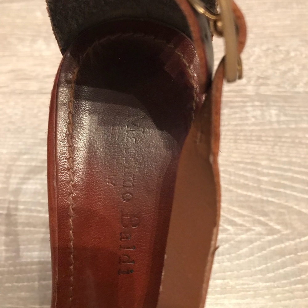 Massimo Baldi Brown and tan wedge sandals - Picture 5 of 5